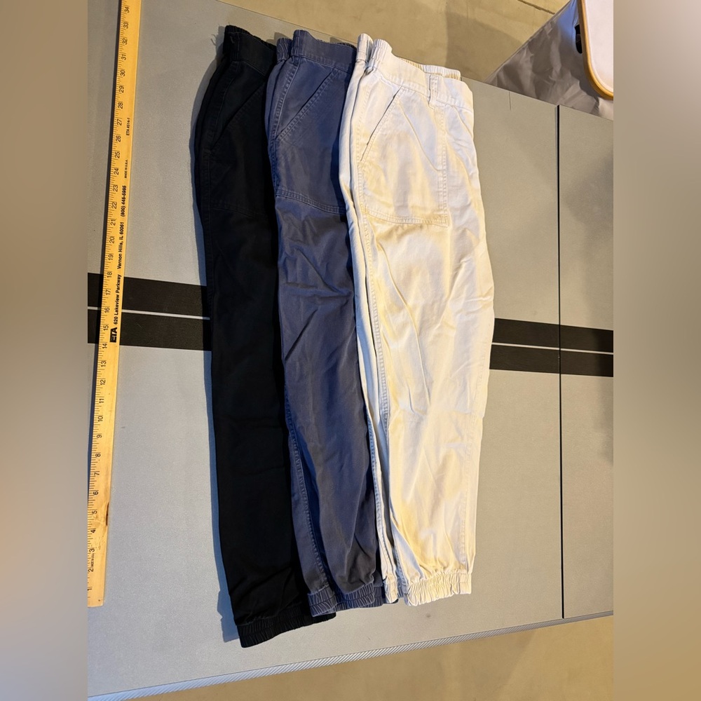 3 Gap Women’s XL Joggers- Black, Blue, Tan - Picture 2 of 16